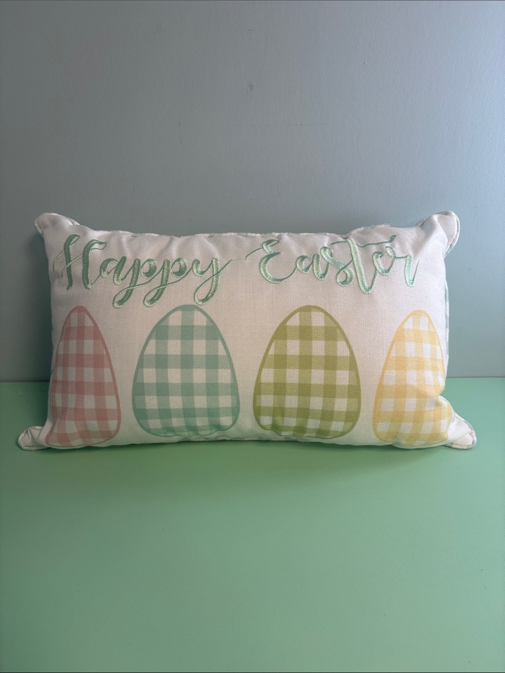 Happy Easter Pastel Decorative Throw Pillow, Home Decor, Accent Pillow